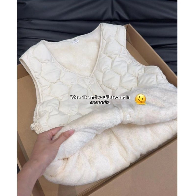 Vesta zo zmesi vlna | U-krk | Geometrický vzor | Pravidelná dĺžka 50–65 cm | Výplň z polyester-bavlna