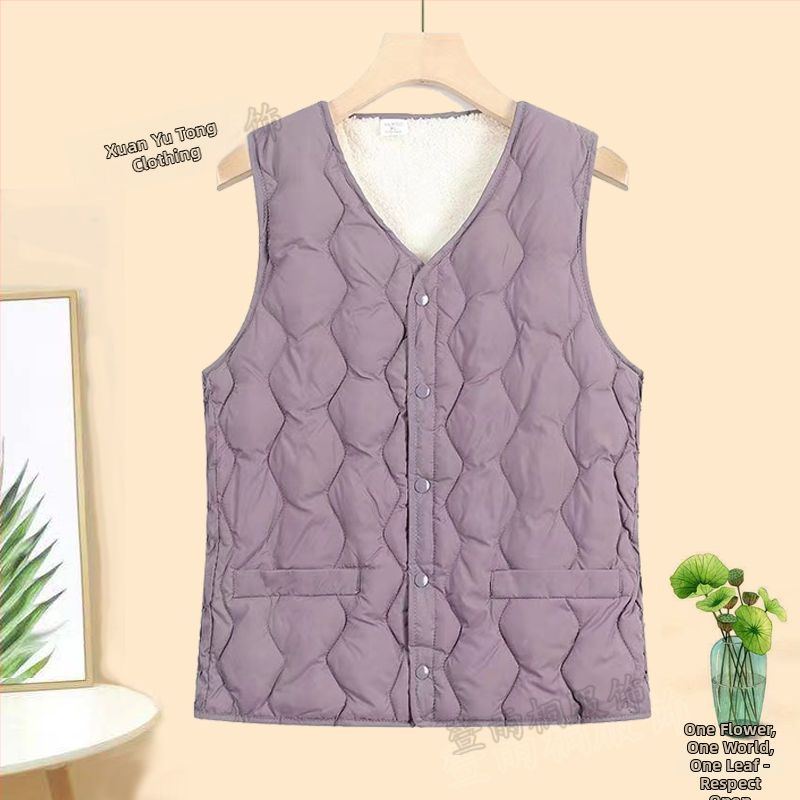 Vesta zo zmesi vlna | U-krk | Geometrický vzor | Pravidelná dĺžka 50–65 cm | Výplň z polyester-bavlna