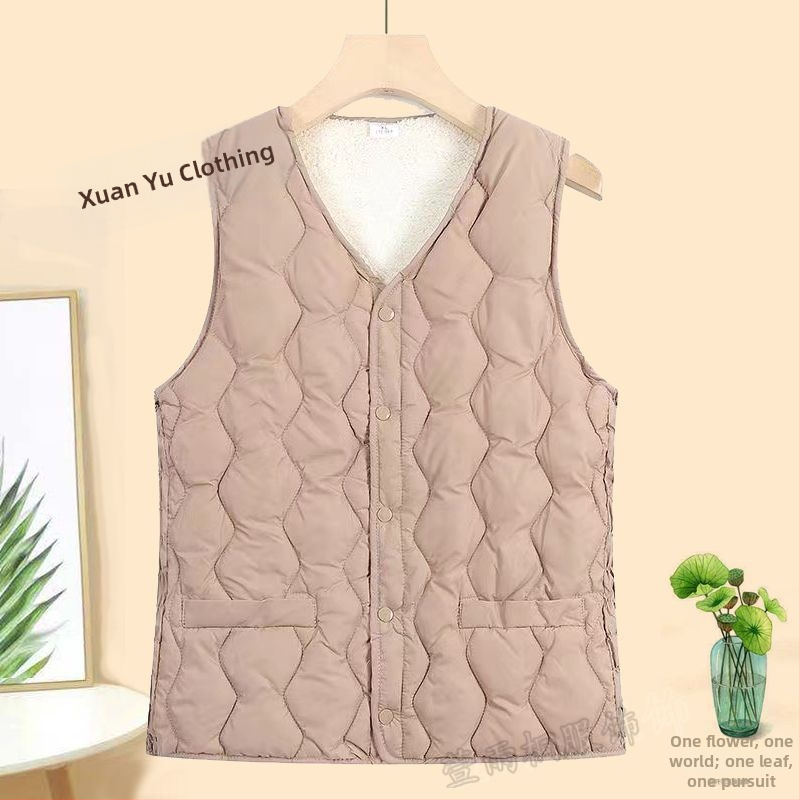 Vesta zo zmesi vlna | U-krk | Geometrický vzor | Pravidelná dĺžka 50–65 cm | Výplň z polyester-bavlna