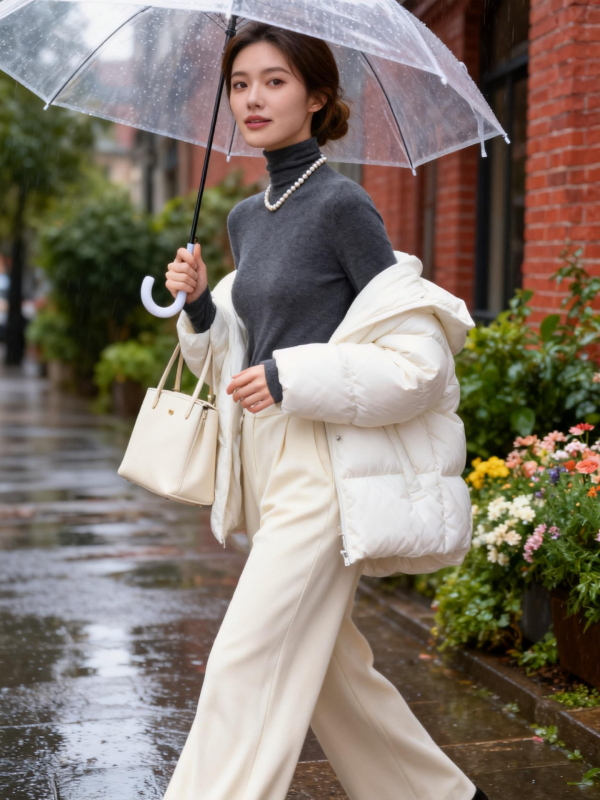 Ženský bezšvový vlnený sveter – 120S, Slim Fit, stojací golier, dlhé rukávy, pranie v práčke, stredná hrúbka