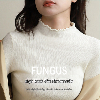 Naistele mõeldud poolkõrge kaelusega kampsun, pikad varrukad, paks fleece vooder, viskooskiud