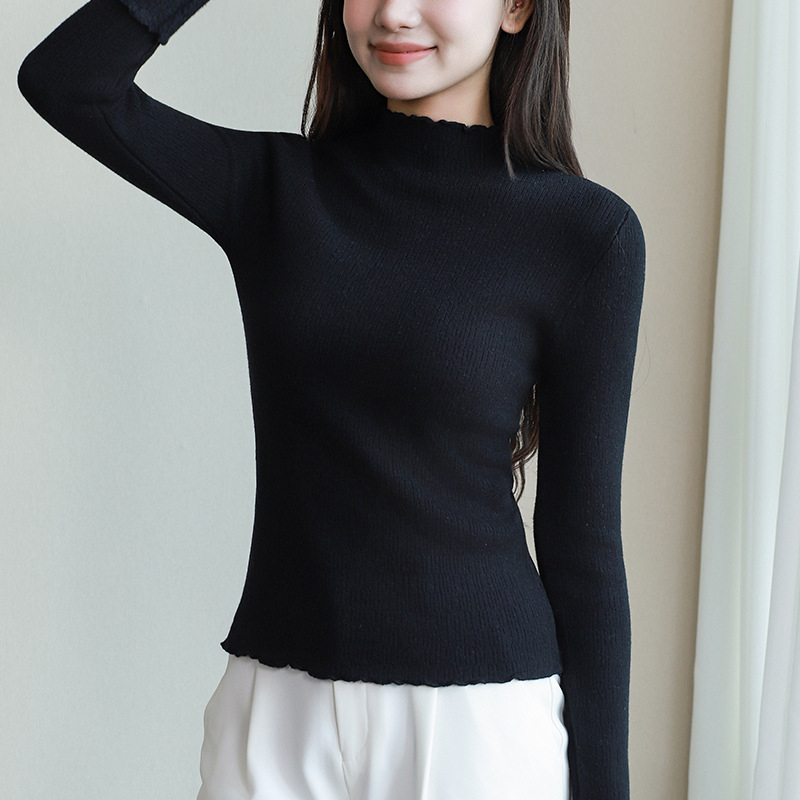 Naistele mõeldud poolkõrge kaelusega kampsun, pikad varrukad, paks fleece vooder, viskooskiud