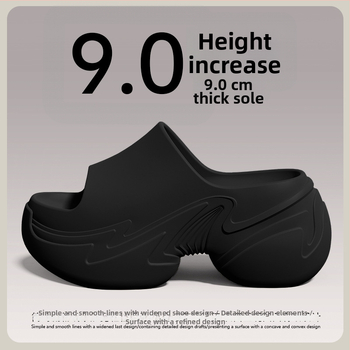 Dámske EVA platfórmové papuče na zvýšenie výšky, protišmykové, 8–11 cm hrubá podrážka, vstrekované EVA, letná obuv