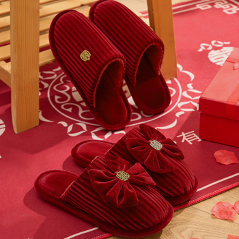 Unisex domáce papuče na zimu, Toe-loop dizajn, velúrový vrchnok, PVC podrážka, zvyšovanie výšky, teplé, protišmykové, uzavretá špička