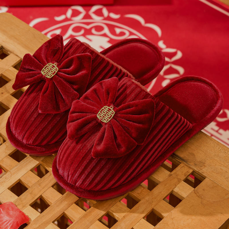 Unisex domáce papuče na zimu, Toe-loop dizajn, velúrový vrchnok, PVC podrážka, zvyšovanie výšky, teplé, protišmykové, uzavretá špička