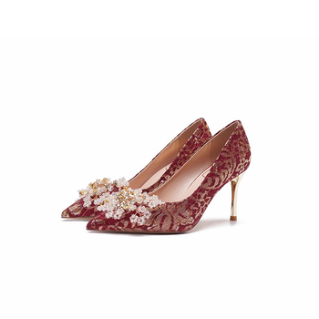 Vysoké topánky na opätku s ostrým nosom, PU vršok, tenký podpätok 6-8 cm, zapínanie Slip-On