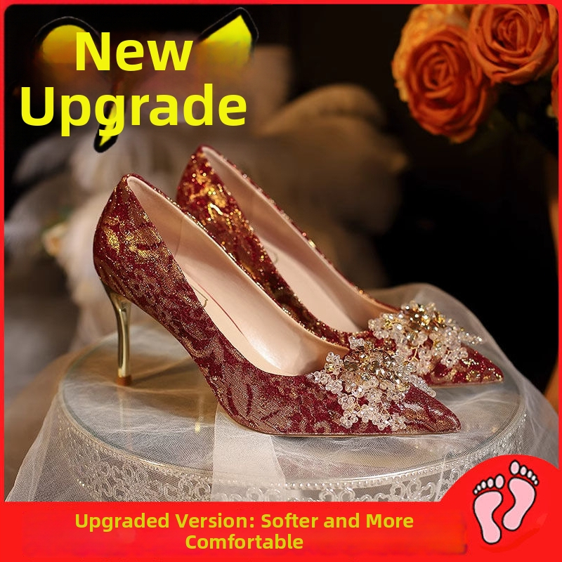 Vysoké topánky na opätku s ostrým nosom, PU vršok, tenký podpätok 6-8 cm, zapínanie Slip-On