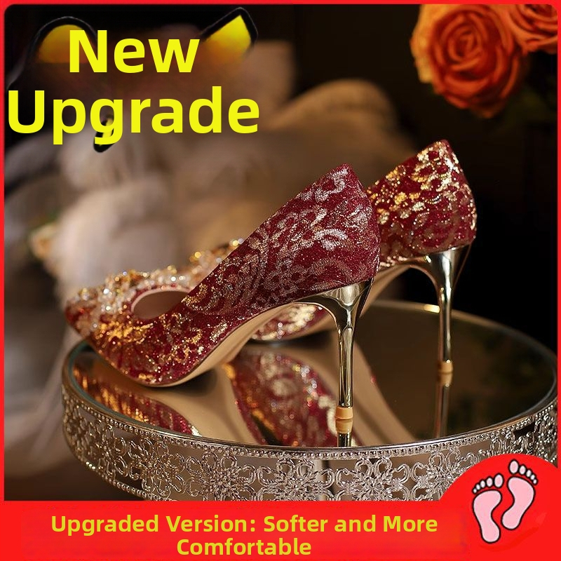 Vysoké topánky na opätku s ostrým nosom, PU vršok, tenký podpätok 6-8 cm, zapínanie Slip-On