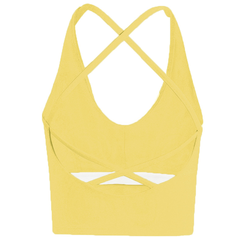 Jóga tielko s výplňou na prsia, elastické, priliehavý strih, stredná dĺžka, materiál Nylon-Spandex