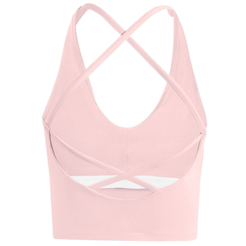 Jóga tielko s výplňou na prsia, elastické, priliehavý strih, stredná dĺžka, materiál Nylon-Spandex