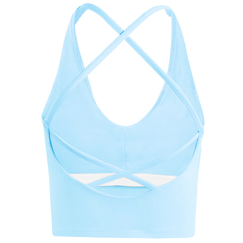 Jóga tielko s výplňou na prsia, elastické, priliehavý strih, stredná dĺžka, materiál Nylon-Spandex