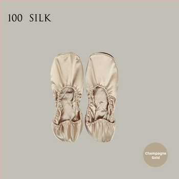 Dámske hodvábne papuče s mäkkou podrážkou, 100% hodváb, priedušné vnútorné topánky do domu