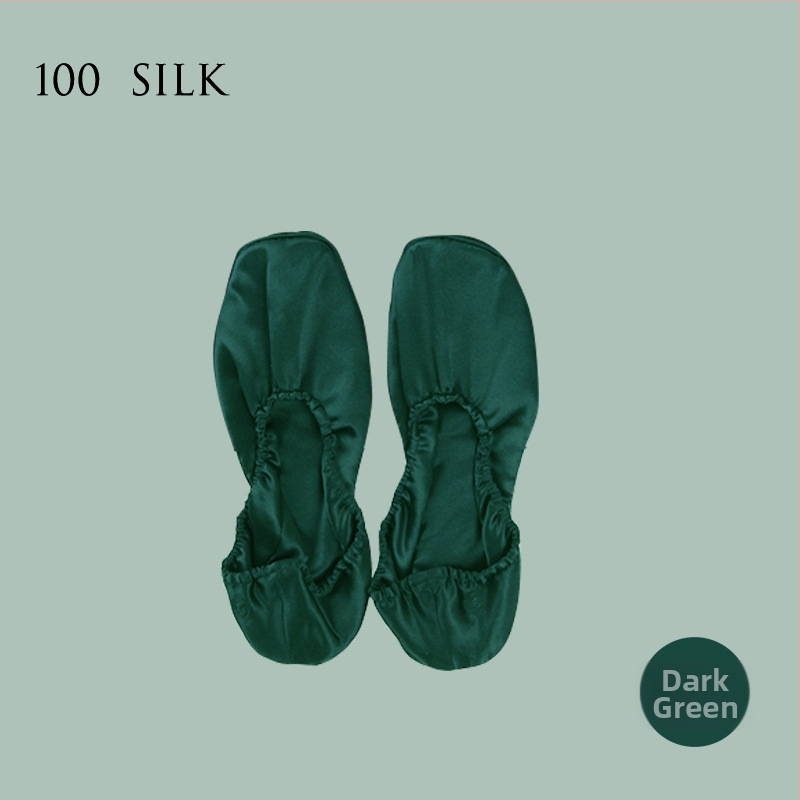 Dámske hodvábne papuče s mäkkou podrážkou, 100% hodváb, priedušné vnútorné topánky do domu