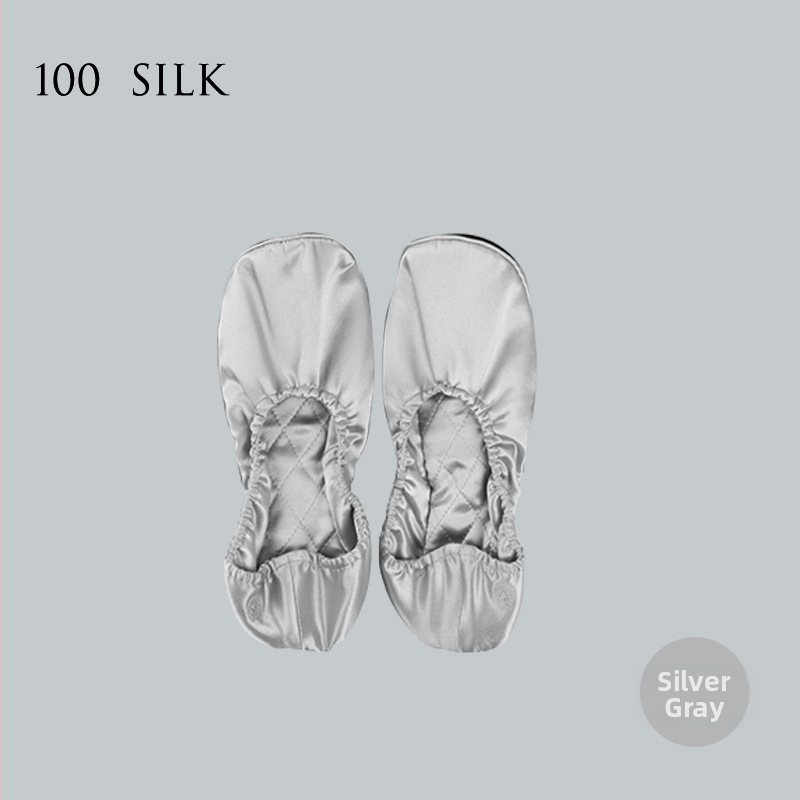 Dámske hodvábne papuče s mäkkou podrážkou, 100% hodváb, priedušné vnútorné topánky do domu