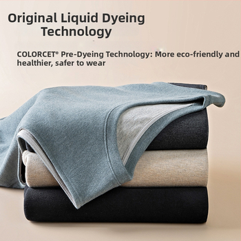 Pánska termálna vesta z viskózy, flísová podšívka, dvojitá vrstva, okrúhly výstrih, zamatový dotyk