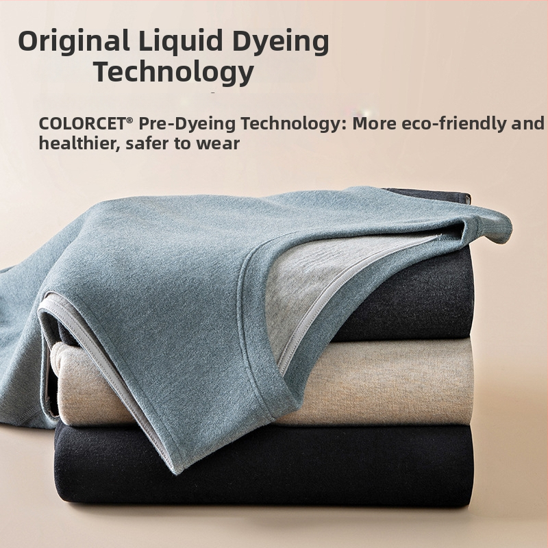 Vīriešu viskozes termiskā veste ar flīša oderi, dubultslāņa, apļveida kakla atvērums, samtainu taust