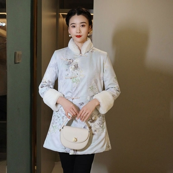 Etno štýlové dlhé rukávy šaty s výplňou z bavlny, Chenille látka, 90–95% Spandex, pohodlný každodenný štýl, jesenná-zimná sezóna