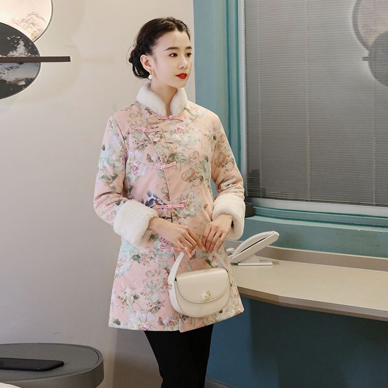 Etno štýlové dlhé rukávy šaty s výplňou z bavlny, Chenille látka, 90–95% Spandex, pohodlný každodenný štýl, jesenná-zimná sezóna