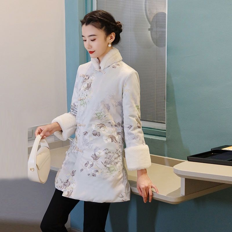 Etno štýlové dlhé rukávy šaty s výplňou z bavlny, Chenille látka, 90–95% Spandex, pohodlný každodenný štýl, jesenná-zimná sezóna