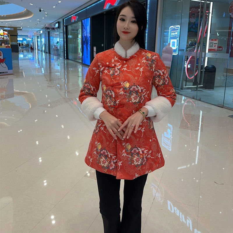 Etno štýlové dlhé rukávy šaty s výplňou z bavlny, Chenille látka, 90–95% Spandex, pohodlný každodenný štýl, jesenná-zimná sezóna