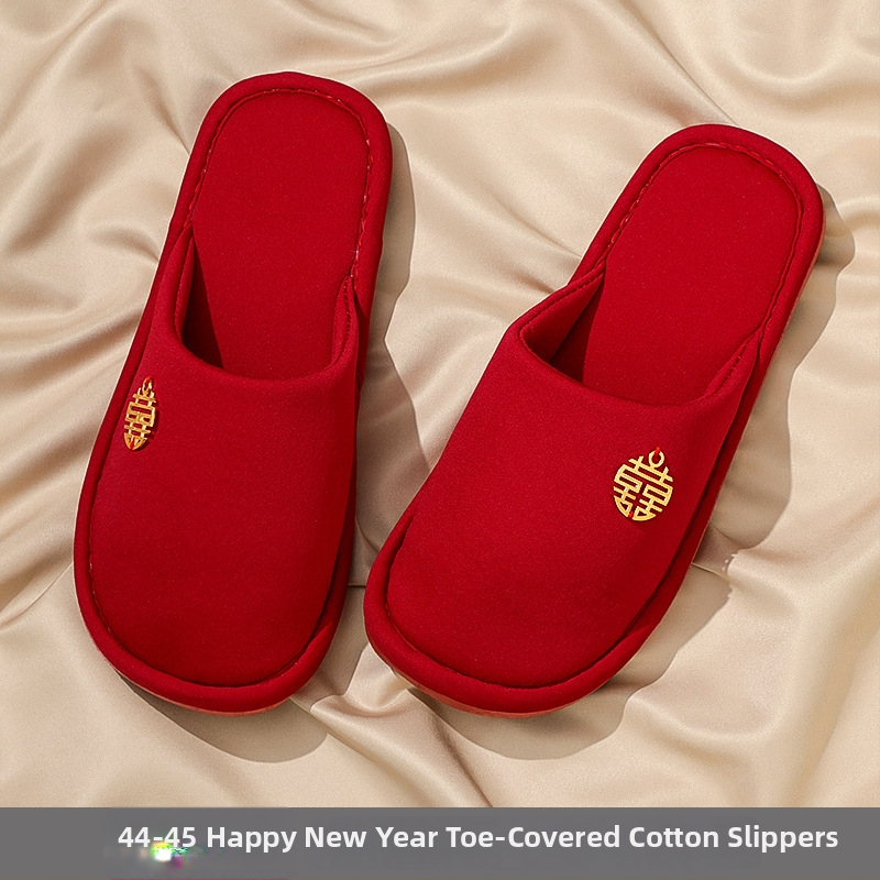 Vnútorné svadobné papuče pre nevestu a ženícha, látkový materiál, balenie v PP vrecku, značka Dongyang Orange Nuo Yibai, určené pre svadbu