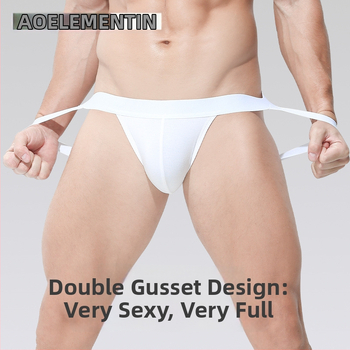 Pánske tangá nohavičky z recyklovanej vlákniny, športový úplet, nízky pás, podšívka viskóza 95–100%