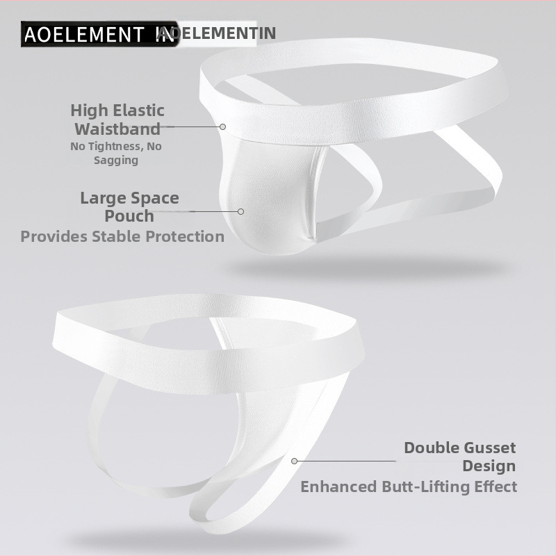 Vīriešu tangas apakšveļa no pārstrādātas šķiedras auduma, sporta adījums konstrukcija, zems viduklis, iekšējā viskozes oderējums 95–100%