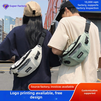 Vyrinė nailoninė krepšys per petį su užtrauktuko kišene, 37×16×13 cm, teleskopinė rankena