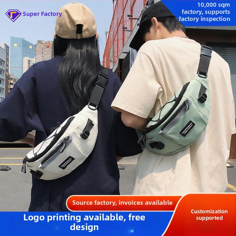 Vyrinė nailoninė krepšys per petį su užtrauktuko kišene, 37×16×13 cm, teleskopinė rankena