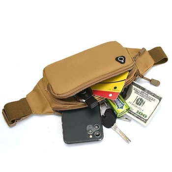 Športová pásová taška z plátna, unisex, jar 2024, na vonkajšie športy