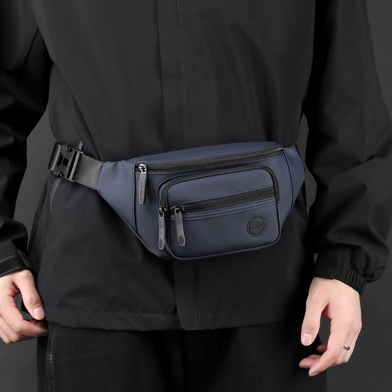 WEPOWER мъжка Chest Bag за ежедневни спортни и открити дейности, водоустойчива найлонова чанта за през рамо, едноцветен модел, подплата полиестер, лицензиран частен етикет WEPOWER/Wiphal, Зима 2023