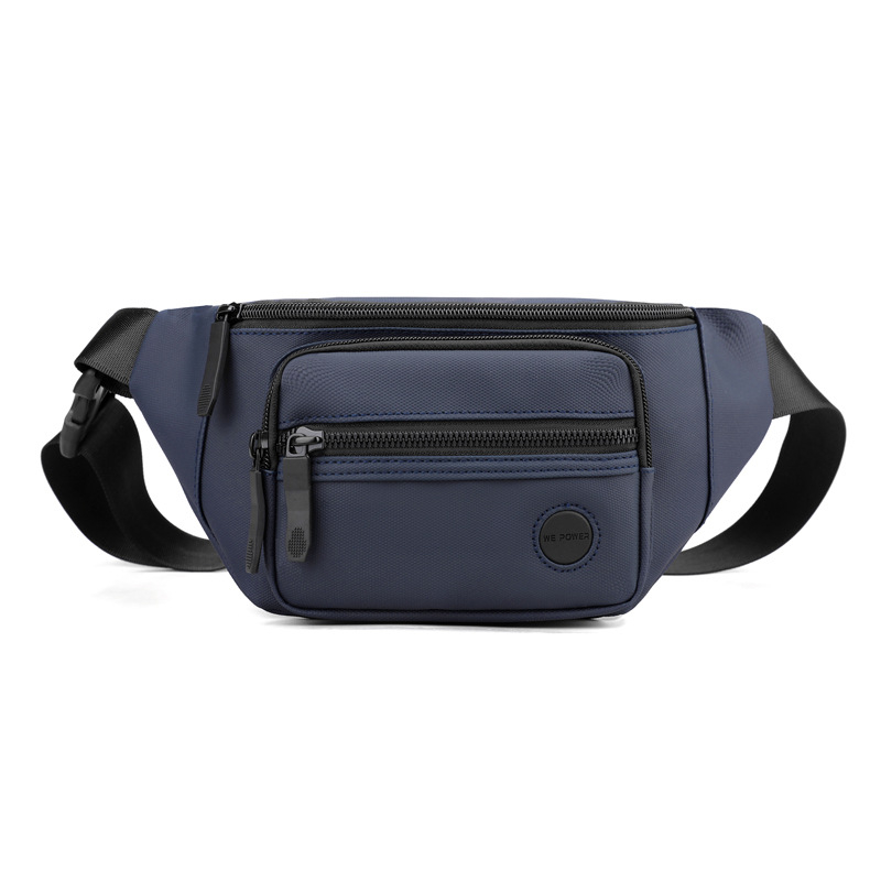 WEPOWER мъжка Chest Bag за ежедневни спортни и открити дейности, водоустойчива найлонова чанта за през рамо, едноцветен модел, подплата полиестер, лицензиран частен етикет WEPOWER/Wiphal, Зима 2023