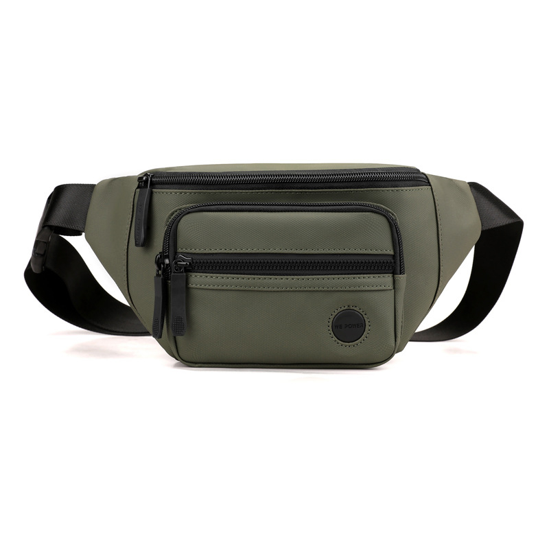 WEPOWER мъжка Chest Bag за ежедневни спортни и открити дейности, водоустойчива найлонова чанта за през рамо, едноцветен модел, подплата полиестер, лицензиран частен етикет WEPOWER/Wiphal, Зима 2023