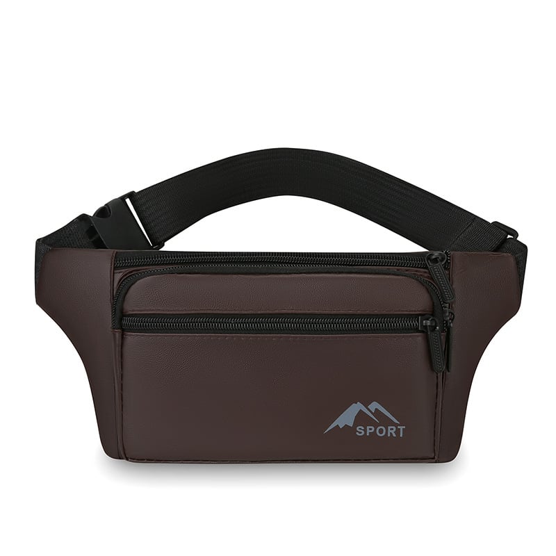 Juosmens krepšys — PU oda, miesto minimalistinis stilius, kvėpuojantis ir atsparus dėvėjimuisi, poliesterio pamušalas