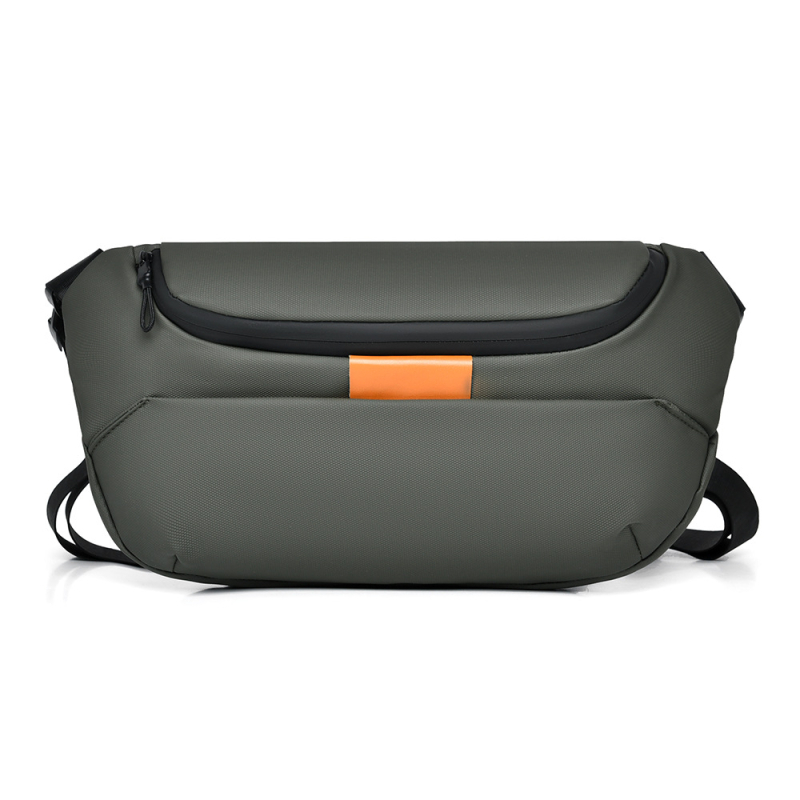 Pánska hrudná taška – obchodný cestovný štýl, syntetická koža, priedušná, vodotesná, Feisha