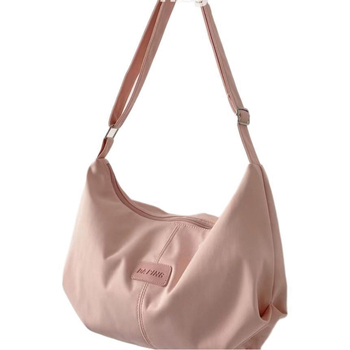 Geantă de umăr crossbody — nailon, formă pătrată orizontală, fermoar, căptușeală poliester, buzunar pentru telefon