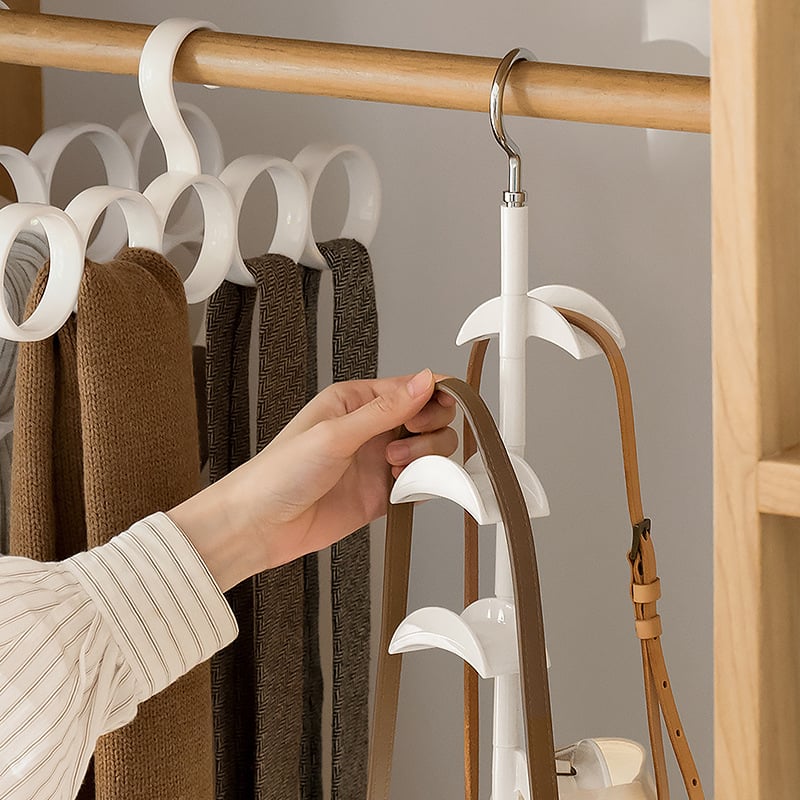 Otočná vešiak na tašky do šatníka – viacradový háčik, nosnosť 0–1 kg, materiál AS+Electroplating