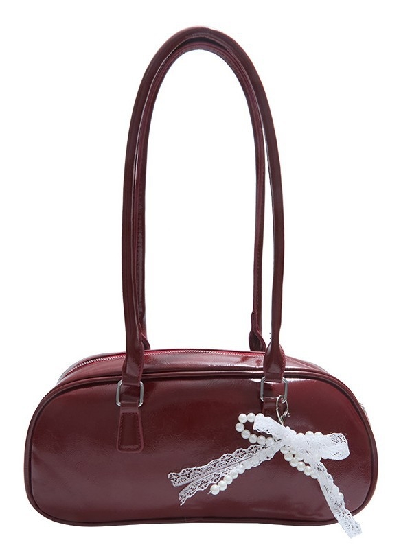 PU kabelka na rameno v baletnom štýle, horizontálny štvorcový tvar, zips, vnútorná kapsa na telefón, podšívka z polyesteru