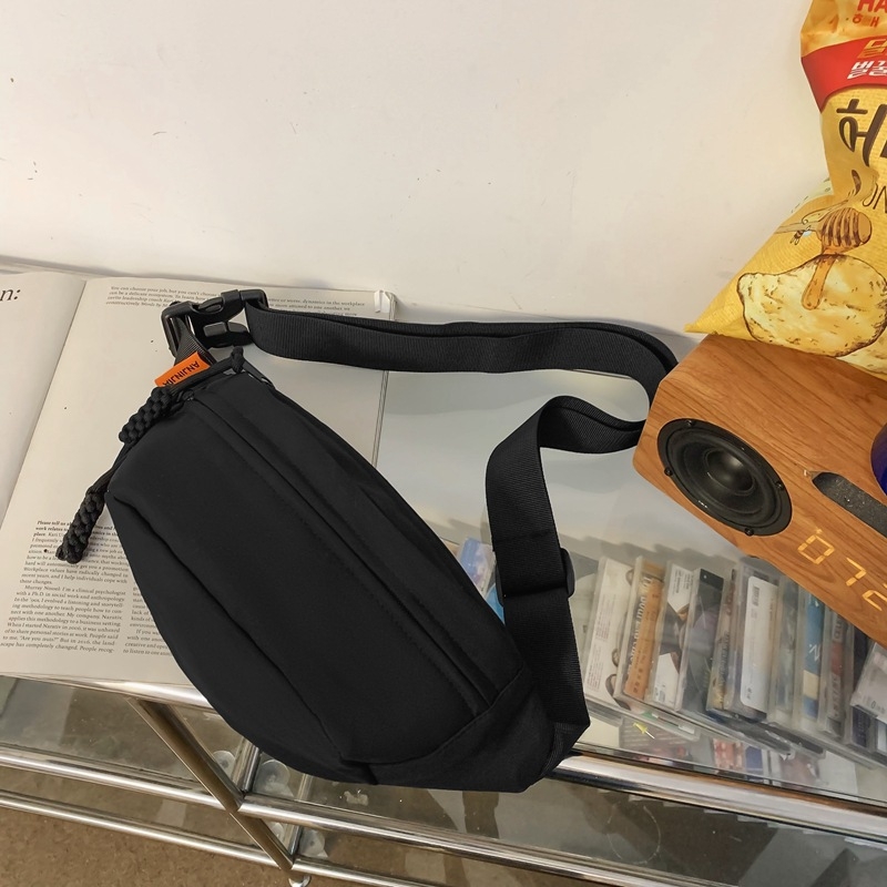 Krūtinės maišas, japonų stiliaus, nailonas, 2023 m. vasara, užtrauktukas su telefono kišene