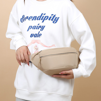 Juosmens rankinė urbanistiniam minimalistiniam stiliui, nailonas, užtrauktukas, vidinė kišenė telefono ir dokumentų, poliesterio pamušalas