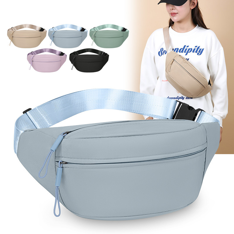 Juosmens rankinė urbanistiniam minimalistiniam stiliui, nailonas, užtrauktukas, vidinė kišenė telefono ir dokumentų, poliesterio pamušalas