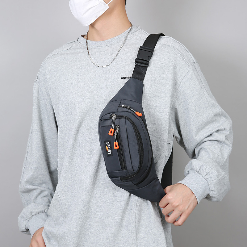 Pánska urban minimalistická nylonová taška na hrudník, nepremokavá, ultra ľahká, odolná voči opotrebeniu, rozširovateľná, model Y613-4