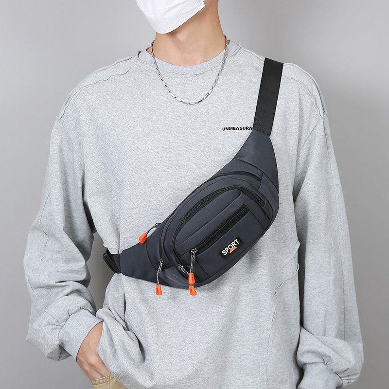 Pánska urban minimalistická nylonová taška na hrudník, nepremokavá, ultra ľahká, odolná voči opotrebeniu, rozširovateľná, model Y613-4