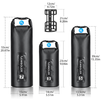 Taška na prednú vidlicu bicykla – vodeodolná PVC konštrukcia, delené telo, objem 3L/5L, vhodná pre horské a cestné bicykle