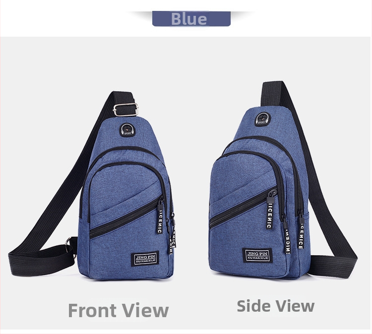 Pánska hrudná taška s ramenným popruhom, Oxford látka, Model T7003#, Znižovanie zaťaženia, Polyesterová podšívka