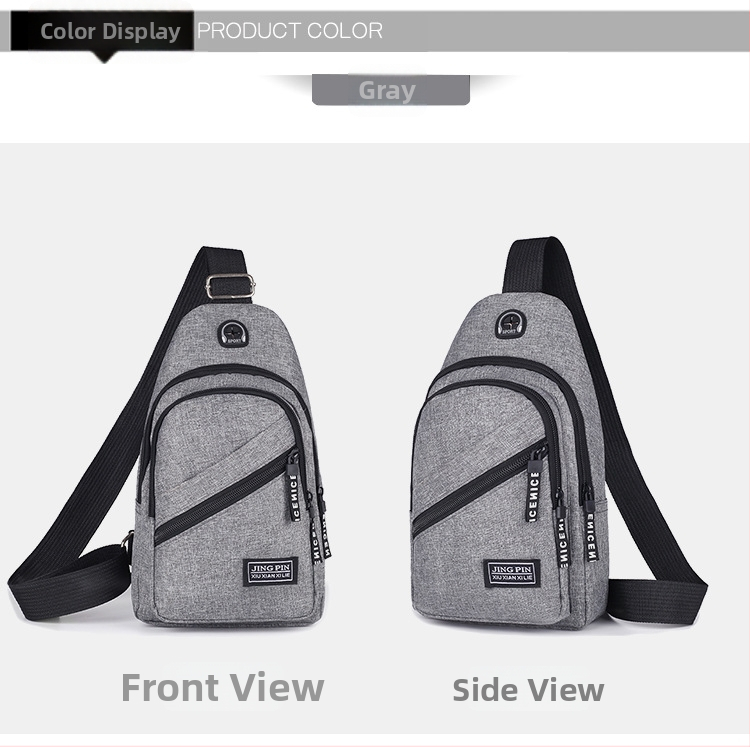 Pánska hrudná taška s ramenným popruhom, Oxford látka, Model T7003#, Znižovanie zaťaženia, Polyesterová podšívka