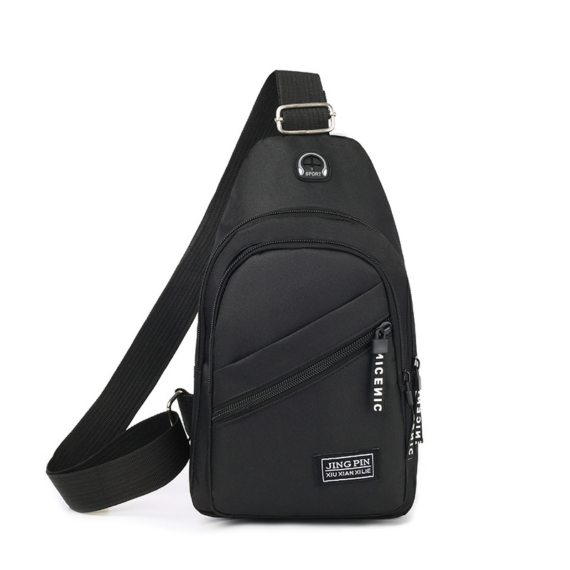 Pánska hrudná taška s ramenným popruhom, Oxford látka, Model T7003#, Znižovanie zaťaženia, Polyesterová podšívka