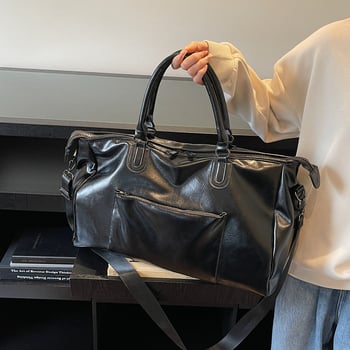 PU bőr retro utazótáska, nagy kapacitású 20–35 L, uniszex keresztpánttal utazásokhoz