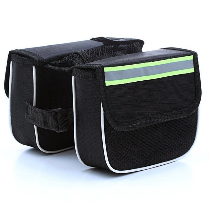 XW Plátenná predná rámová taška na horské bicykle, 3-v-1 horná trubka taška a sedlová taška, pevný obal