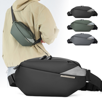Pánska taška cez telo v ulicnom štýle, Oxford látka, na každodenné použitie